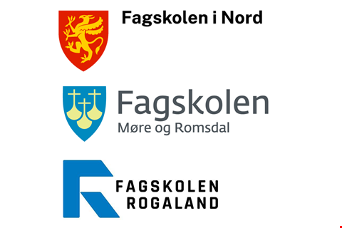 Logoer: Fagskolen i Nord, Fagskolen Møre og Romsdal, Fagskolen Rogaland