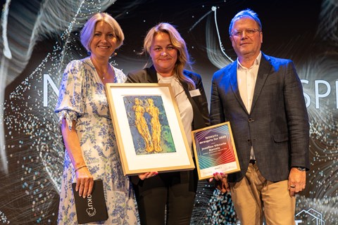 En rørt vinner, sammen med Kristin Vinje og Inge Jan Henjesand